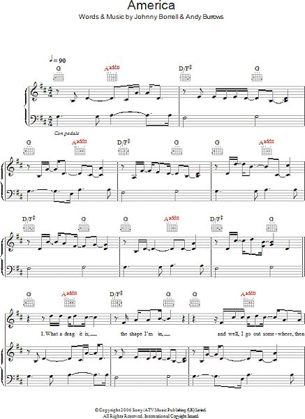 open zoom image for America - Piano/Vocal/Guitar, New, Main