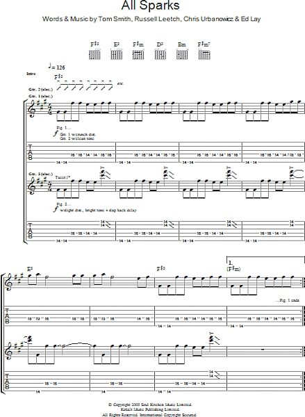 open zoom image for All Sparks - Guitar TAB, New, Main