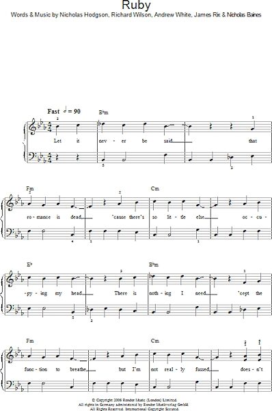 open zoom image for Ruby - Easy Piano, New, Main