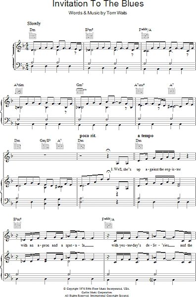 open zoom image for Invitation To The Blues - Piano/Vocal/Guitar, New, Main
