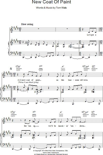 open zoom image for New Coat Of Paint - Piano/Vocal/Guitar, New, Main