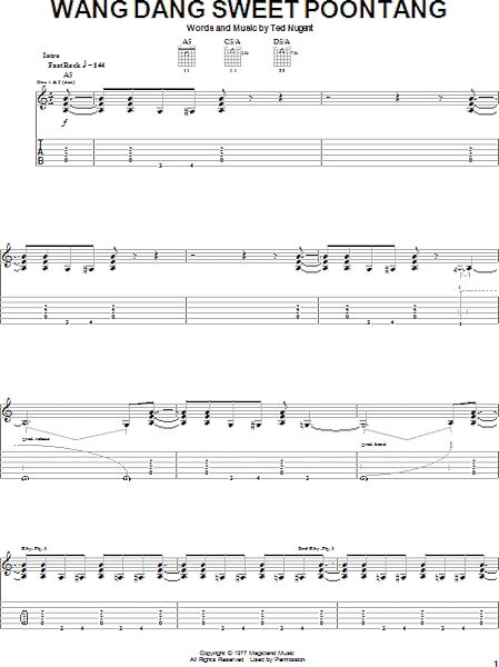 open zoom image for Wang Dang Sweet Poontang - Guitar TAB, New, Main