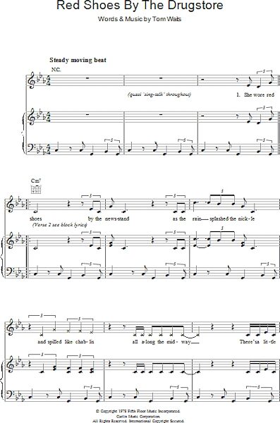 open zoom image for Red Shoes By The Drugstore - Piano/Vocal/Guitar, New, Main