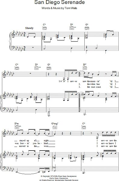 open zoom image for San Diego Serenade - Piano/Vocal/Guitar, New, Main