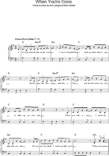 open zoom image for When You're Gone - Easy Piano, New, Main