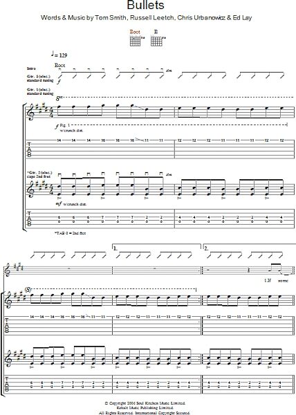 open zoom image for Bullets - Guitar TAB, New, Main