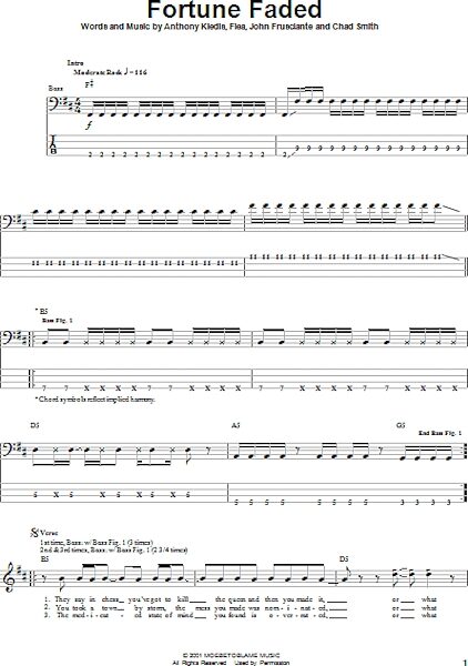 open zoom image for Fortune Faded - Bass Tab, New, Main
