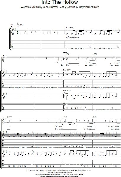 open zoom image for Into The Hollow - Guitar TAB, New, Main