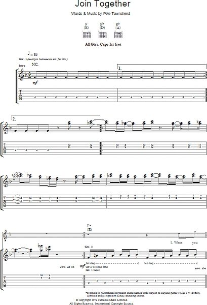 open zoom image for Join Together - Guitar TAB, New, Main