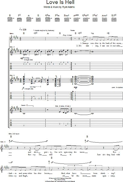 open zoom image for Love Is Hell - Guitar TAB, New, Main