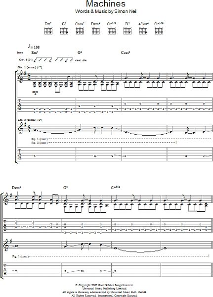 open zoom image for Machines - Guitar TAB, New, Main