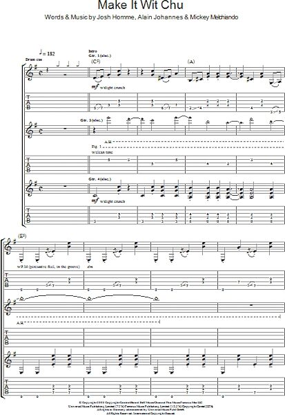 open zoom image for Make It Wit Chu - Guitar TAB, New, Main