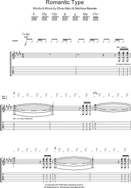 open zoom image for Romantic Type - Guitar TAB, New, Main