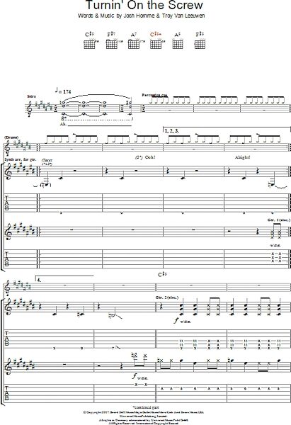 open zoom image for Turnin' On The Screw - Guitar TAB, New, Main
