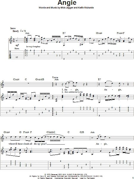open zoom image for Angie - Guitar Tab Play-Along, New, Main