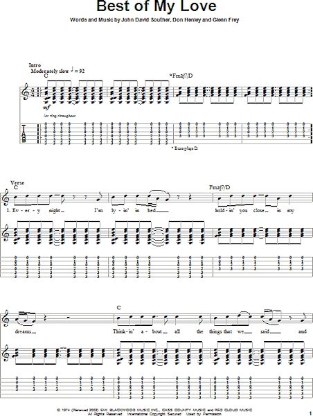 open zoom image for Best Of My Love - Guitar Tab Play-Along, New, Main