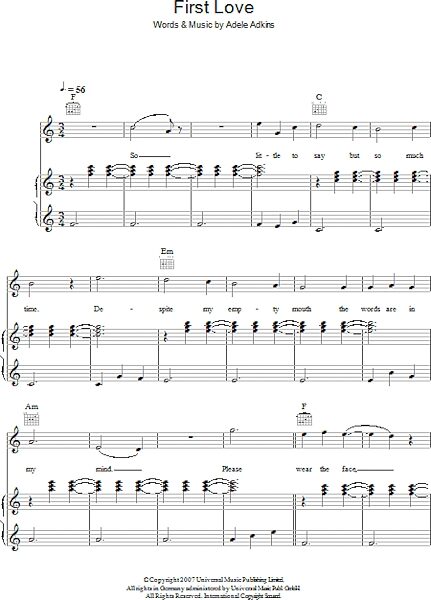 open zoom image for First Love - Piano/Vocal/Guitar, New, Main