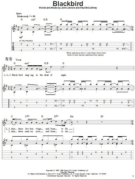 open zoom image for Blackbird - Guitar Tab Play-Along, New, Main