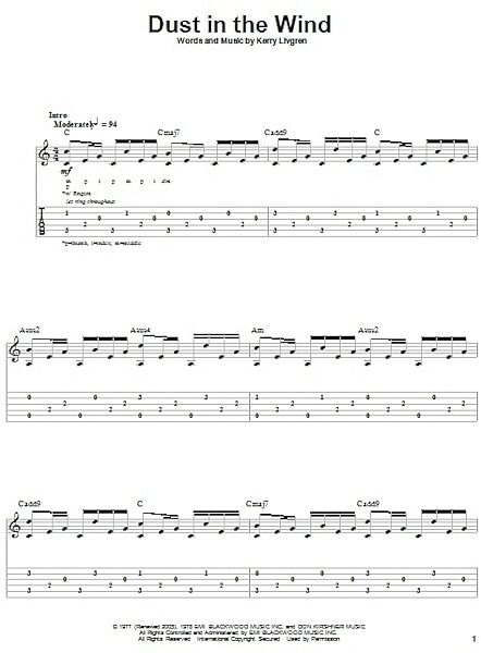 open zoom image for Dust In The Wind - Guitar Tab Play-Along, New, Main