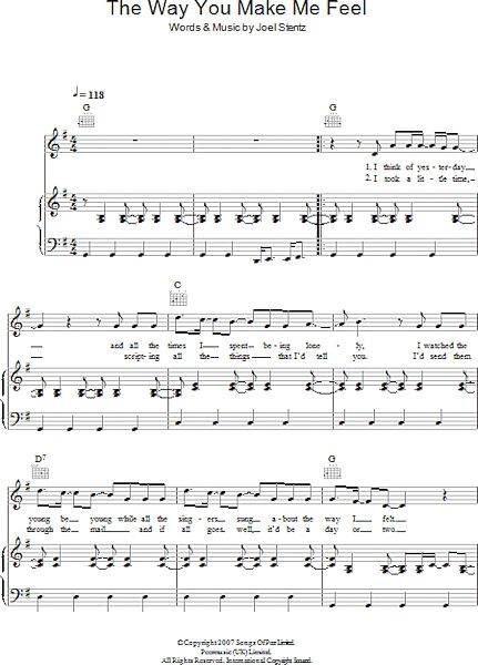 open zoom image for The Way You Make Me Feel - Piano/Vocal/Guitar, New, Main