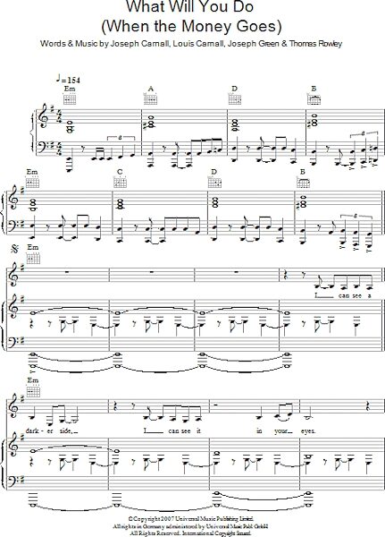 open zoom image for What Will You Do (When The Money Goes) - Piano/Vocal/Guitar, New, Main