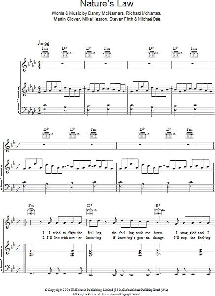 open zoom image for Nature's Law - Piano/Vocal/Guitar, New, Main