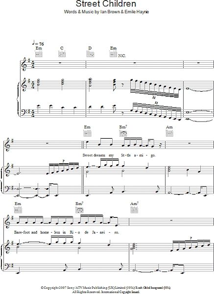 open zoom image for Street Children - Piano/Vocal/Guitar, New, Main