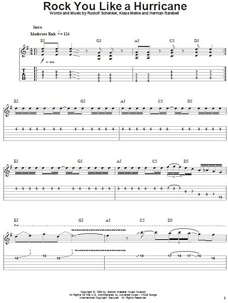 open zoom image for Rock You Like A Hurricane - Guitar Tab Play-Along, New, Main