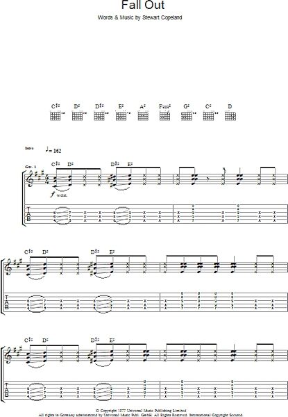 open zoom image for Fall Out - Guitar TAB, New, Main