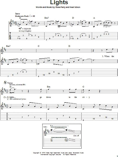 open zoom image for Lights - Guitar Tab Play-Along, New, Main