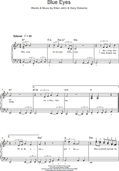open zoom image for Blue Eyes - Easy Piano, New, Main