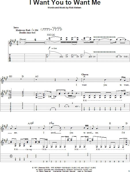 open zoom image for I Want You To Want Me - Guitar Tab Play-Along, New, Main