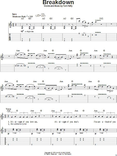 open zoom image for Breakdown - Guitar Tab Play-Along, New, Main