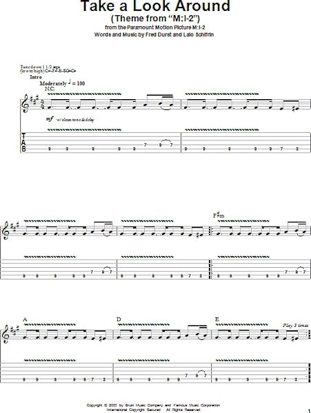 open zoom image for Take A Look Around (Theme From "M:I-2") - Guitar Tab Play-Along, New, Main