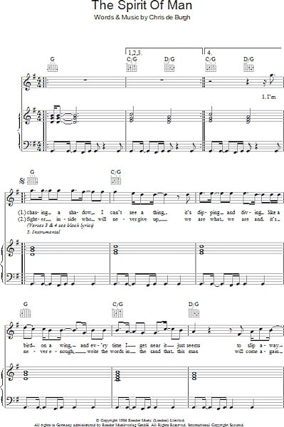 open zoom image for The Spirit Of Man - Piano/Vocal/Guitar, New, Main