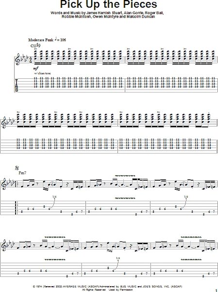 open zoom image for Pick Up The Pieces - Guitar Tab Play-Along, New, Main