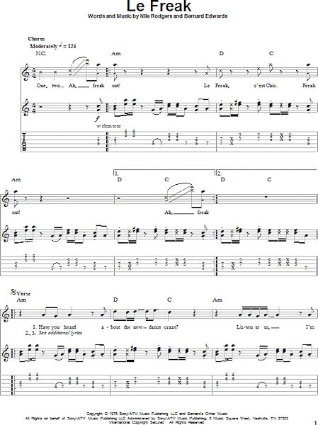 open zoom image for Le Freak - Guitar Tab Play-Along, New, Main