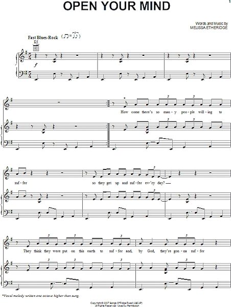 open zoom image for Open Your Mind - Piano/Vocal/Guitar, New, Main
