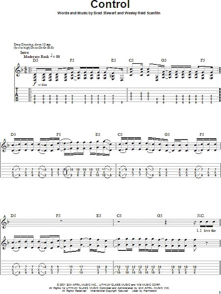 open zoom image for Control - Guitar Tab Play-Along, New, Main