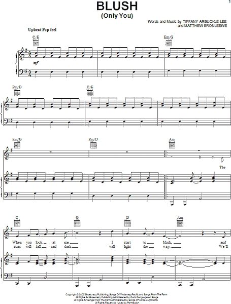 open zoom image for Blush (Only You) - Piano/Vocal/Guitar, New, Main