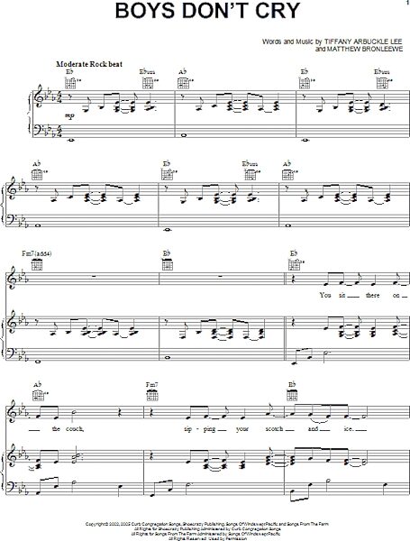 open zoom image for Boys Don't Cry - Piano/Vocal/Guitar, New, Main
