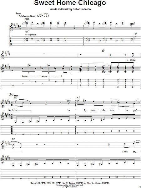 open zoom image for Sweet Home Chicago - Guitar Tab Play-Along, New, Main