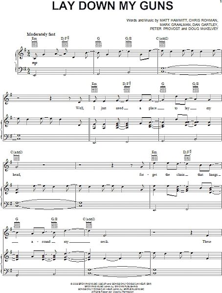 open zoom image for Lay Down My Guns - Piano/Vocal/Guitar, New, Main