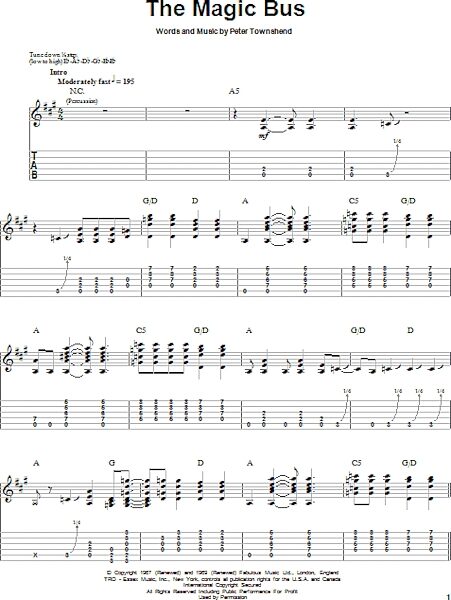 open zoom image for Magic Bus - Guitar Tab Play-Along, New, Main