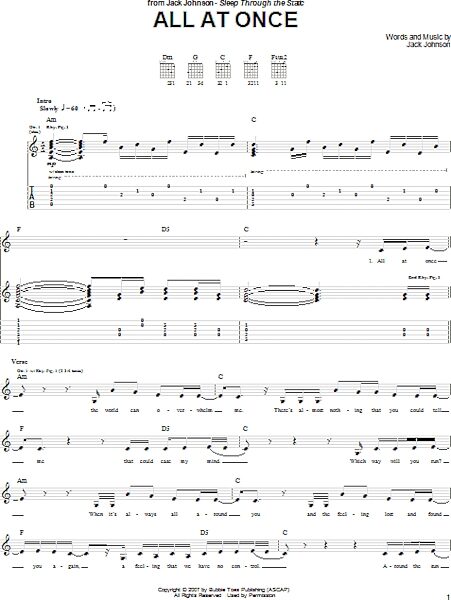 open zoom image for All At Once - Guitar TAB, New, Main