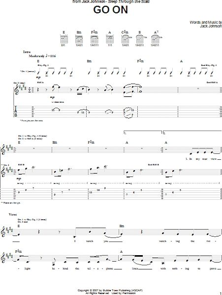 open zoom image for Go On - Guitar TAB, New, Main