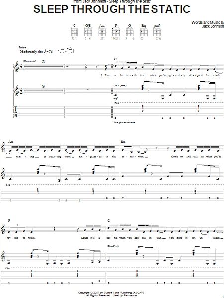 open zoom image for Sleep Through The Static - Guitar TAB, New, Main