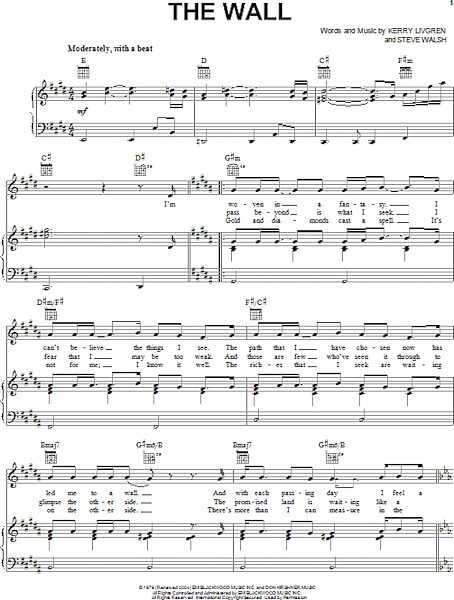 open zoom image for The Wall - Piano/Vocal/Guitar, New, Main