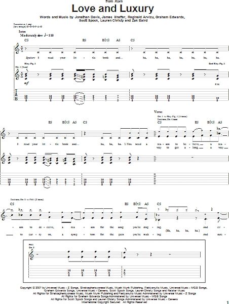 open zoom image for Love And Luxury - Guitar TAB, New, Main
