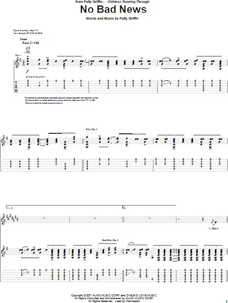 open zoom image for No Bad News - Guitar TAB, New, Main